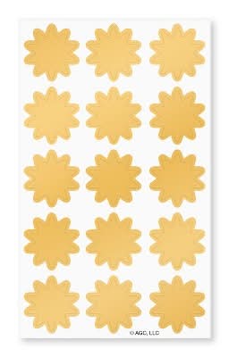 American Greetings Burst Stickers, 5x3 in, Gold (30 ct)