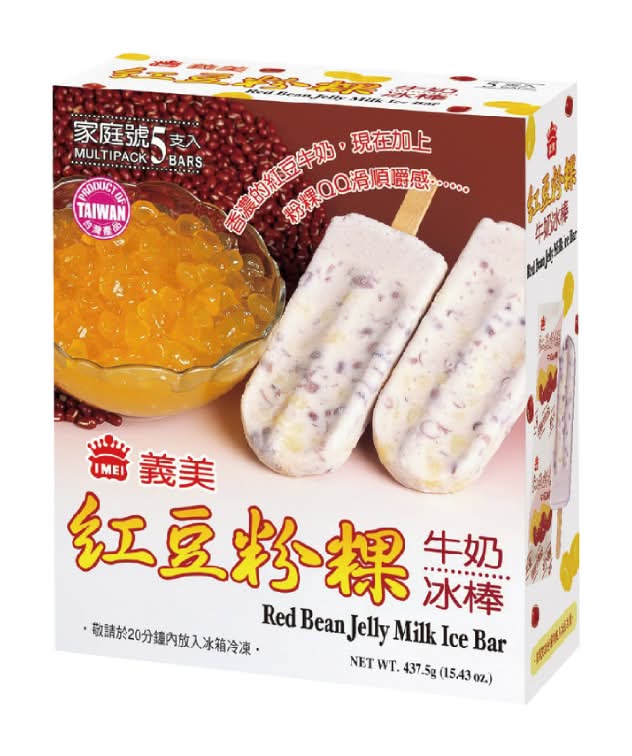 義美 紅豆粉粿牛奶冰棒 87.5g x 5 <87.5g克 x 5 x 1Box盒>