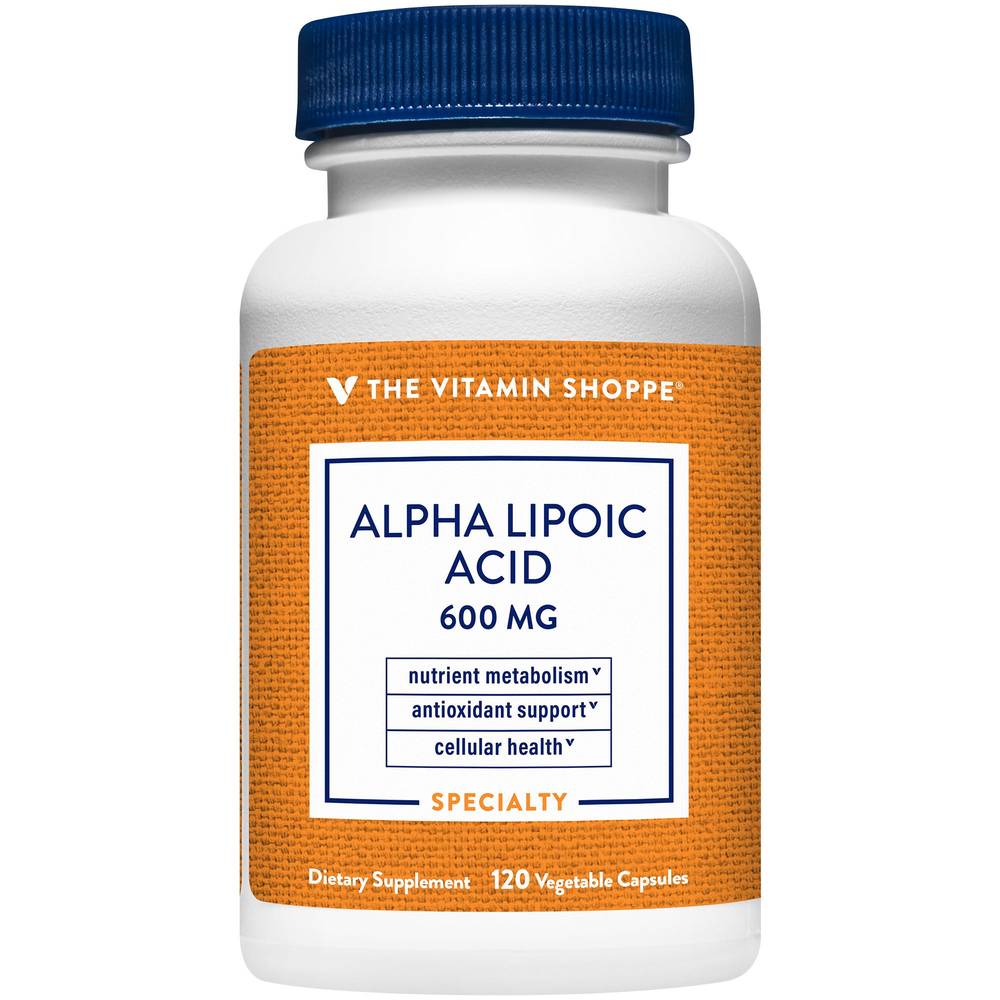 Alpha Lipoic Acid - Antioxidant & Cellular Support - 600 Mg (120 Vegetable Capsules)