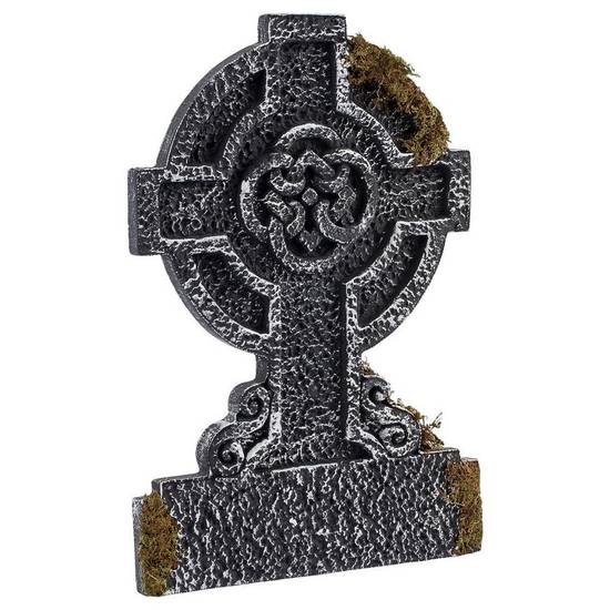 Party City Mossy Celtic Cross Tombstone Decoration (unisex)