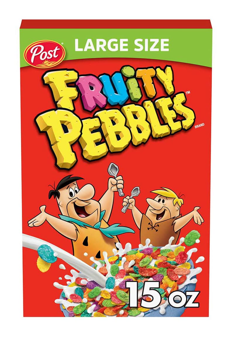 Post Fruity Pebbles Breakfast Cereal Family Size 15 Oz