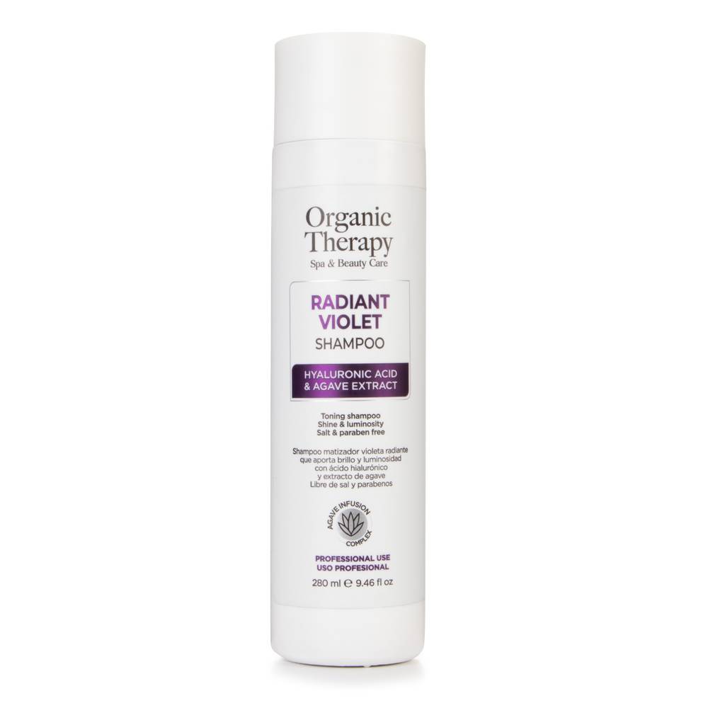 Organic Therapy · Shampoo matizador violeta radiante (280 ml)