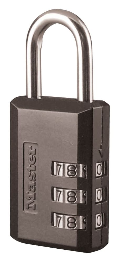 Master Lock Resettable Numeric Combination Lock, Black