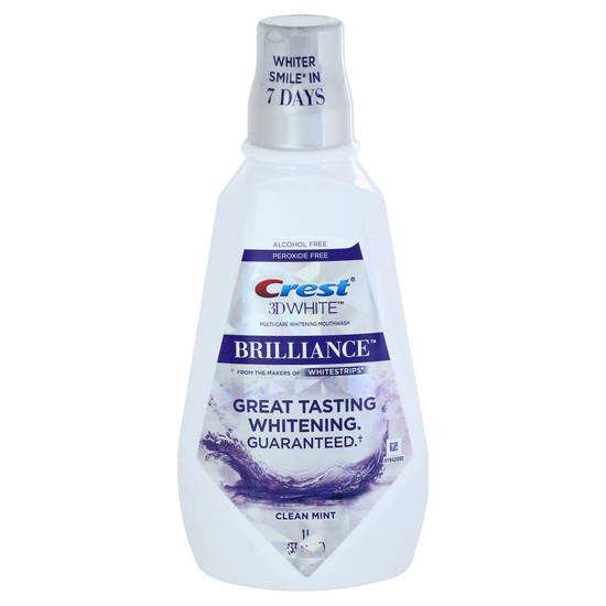 Crest 3d White Brilliance Clean Mint Whitening Mouthwash