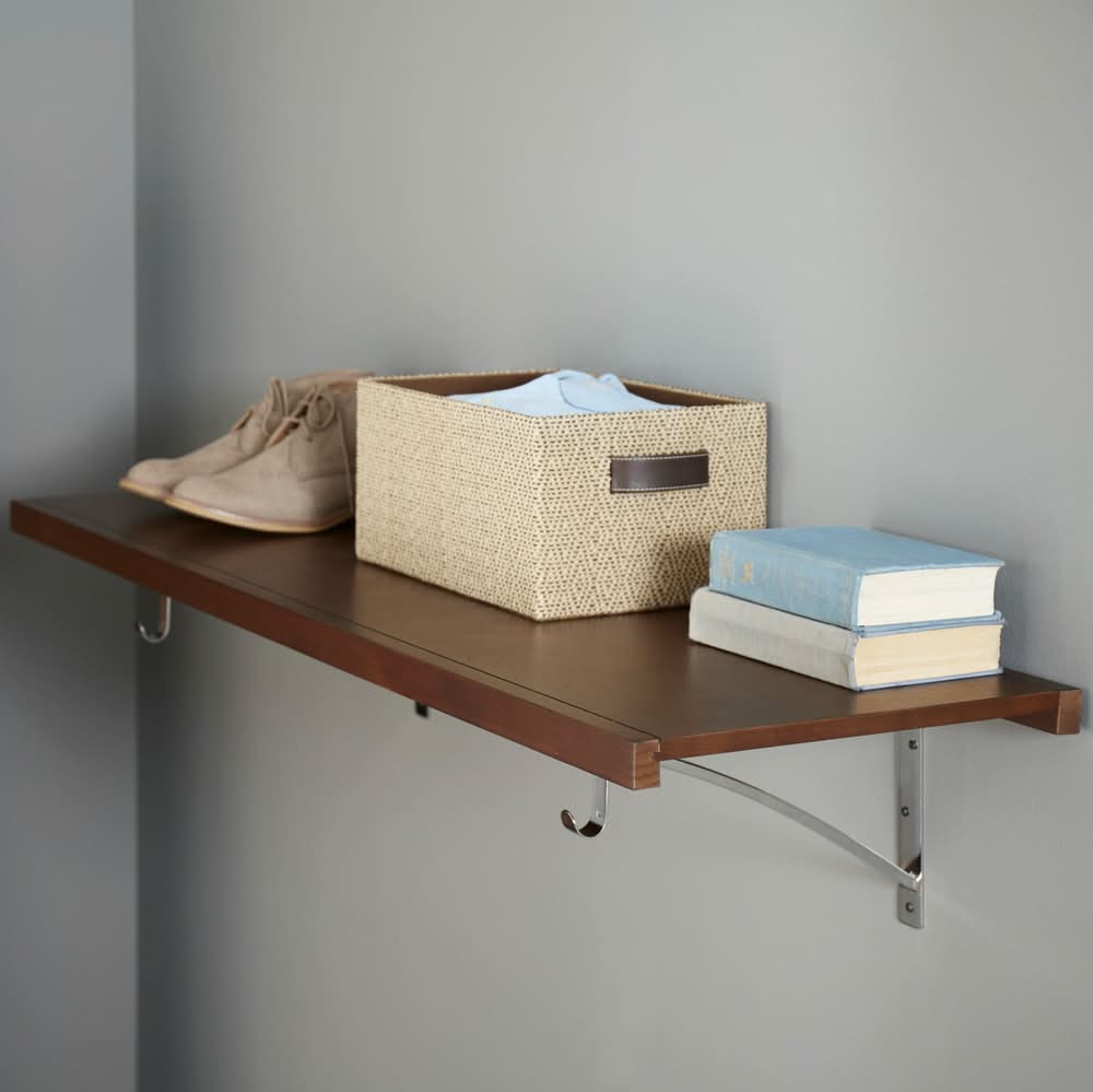 allen + roth 16-in D x 48.0-in L Wood Rectangular Shelf Board