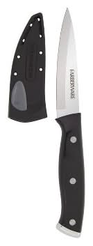 Farberware Stainless Steel Kitchen Paring Knife, Black