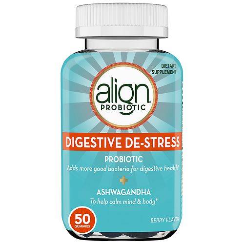 Align Probiotic, Digestive De-stress, Probiotic for Women and Men with Ashwagandha Berry - 50.0 ea