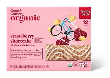 Good & Gather Organic Shortcake Whole Grain Baked Bar, Strawberry (1.27 oz, 12 ct)