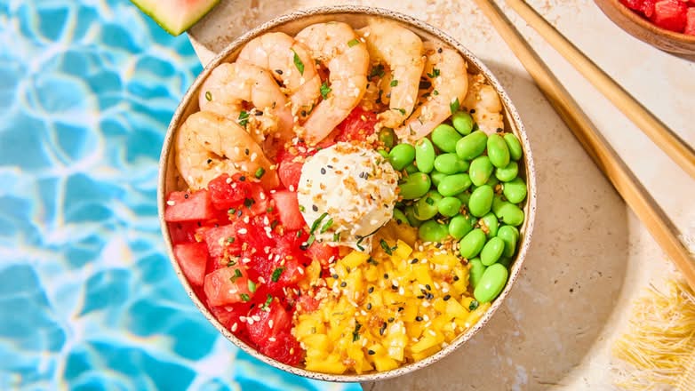 Red & Mango Poké Crevettes 🍉