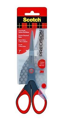 3M Precision Scissors, Pointed, 7, Gray/Red (1447)