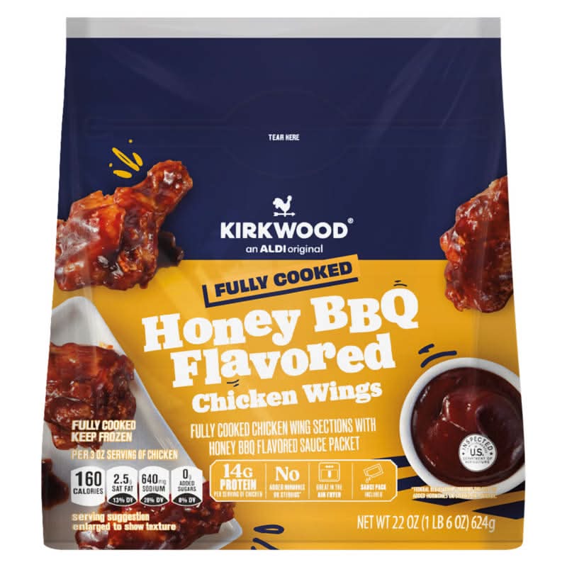 Kirkwood Fully Cooked Chicken Wings, Honey Bbq (22 oz)