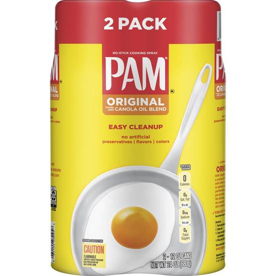 Pam No Stick Cooking Spray (2 x 12 oz)