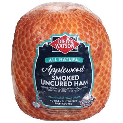 Dietz & Watson Uncured Applewood Smoked Ham