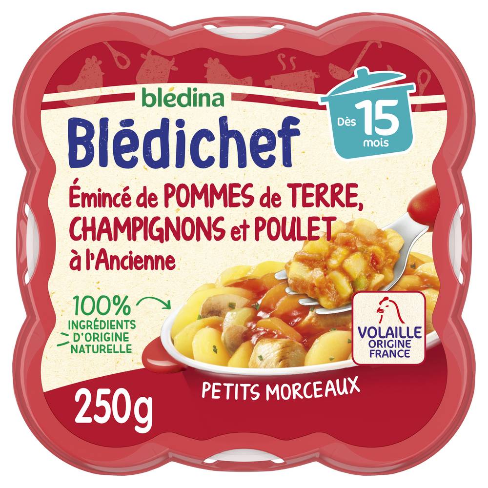 Blédina - -Emincé de pommes de terre champignons et poulet à l'ancienne dès 15 mois