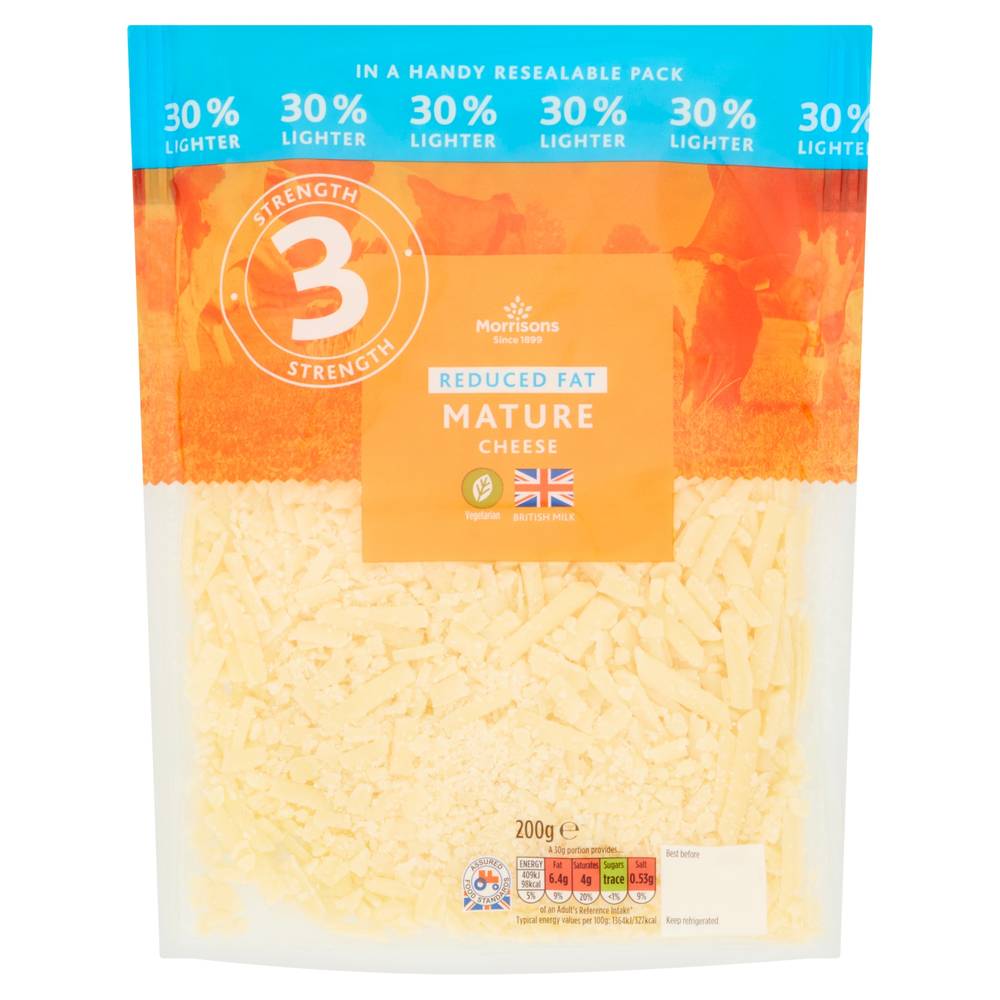 Morrisons 30% Lighter Mature Grated Cheese (200g)