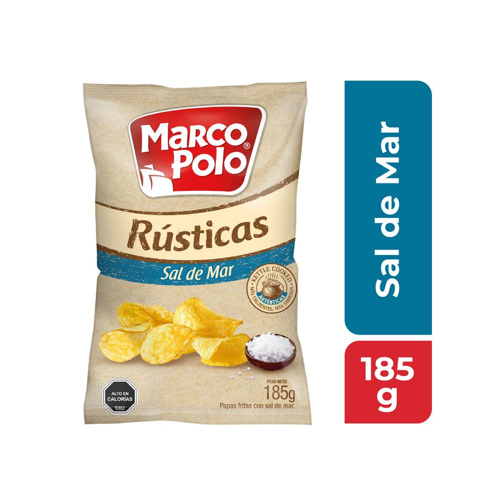 Marco Polo · Papas fritas rústicas con sal de mar (185 g)