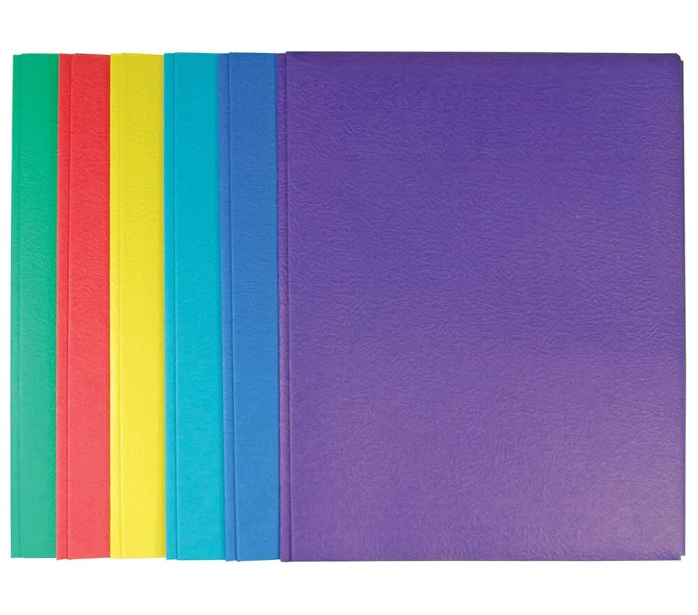 Top Flight 2 Pocket Folders with Tangs - Colors May Vary
