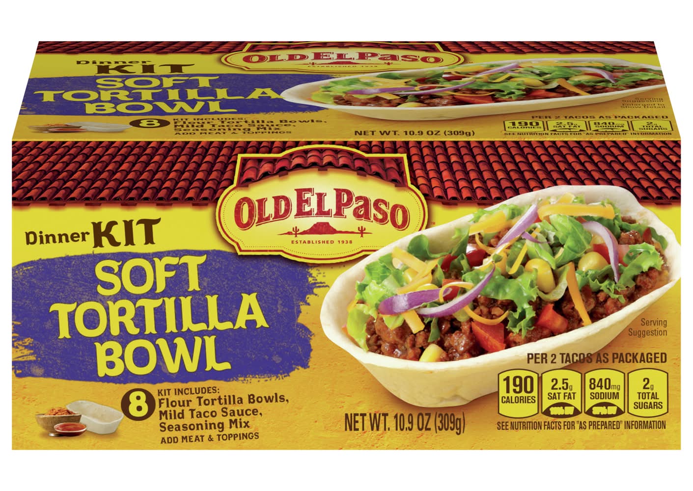 Old El Paso Soft Tortilla Bowl Dinner Kit (10.9 oz)