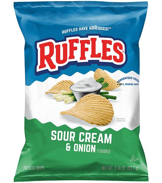 Ruffles Sour Cream & Onion Flavored Potato Chips 2.25oz