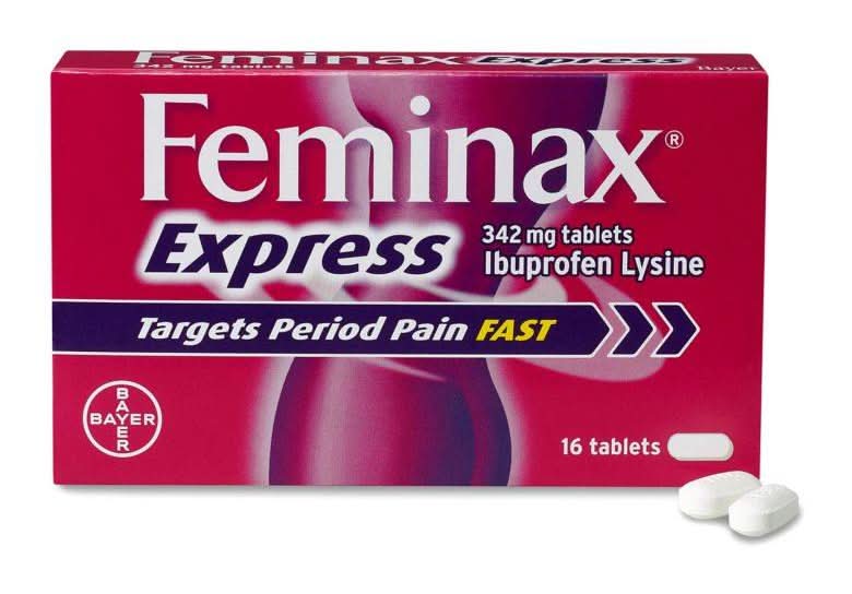 Feminax Express 342mg Period Pain Relief Tablets (16 pack)