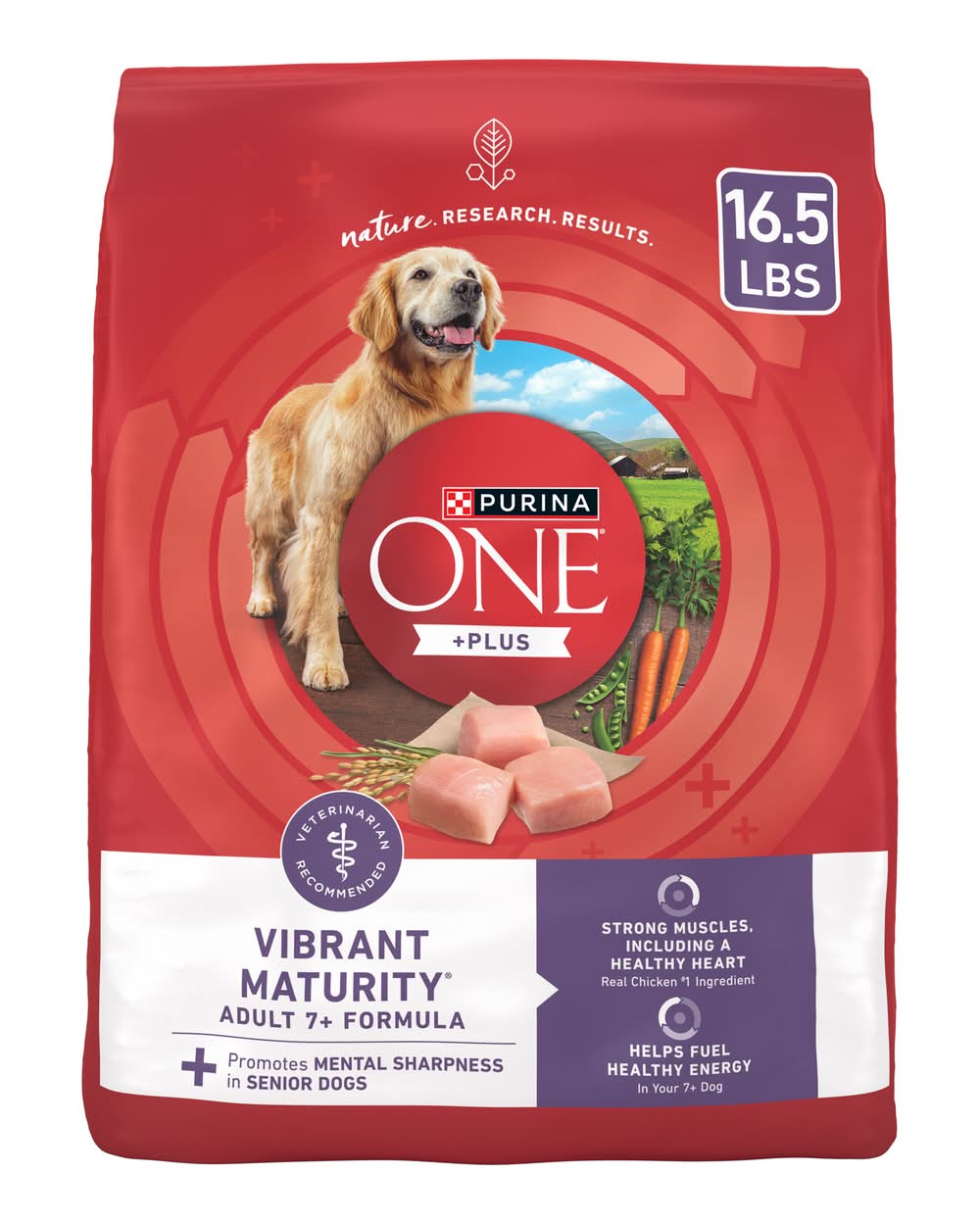 Purina One Vibrant Maturity Adult 7+ Formula Dog Food (16.5 lbs)