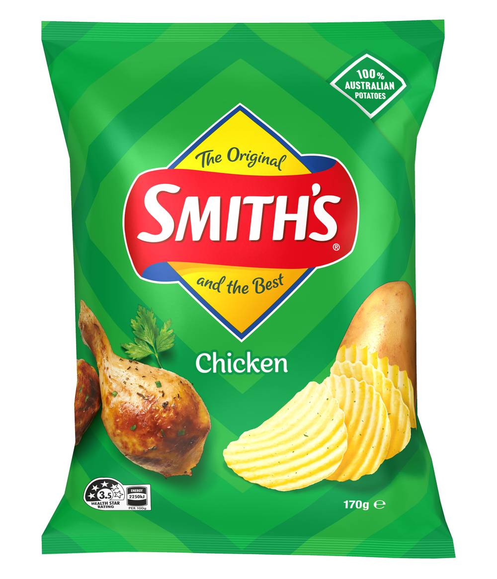 Smith's Crinkle Cut Potato Chips, Chicken (170g)