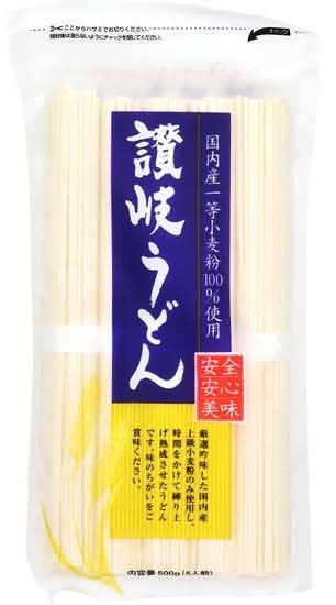讃岐物産　国内産小麦讃岐うどん　500g　J-936