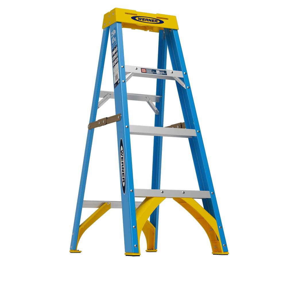 Werner Fiberglass Step Ladder, 4 ft