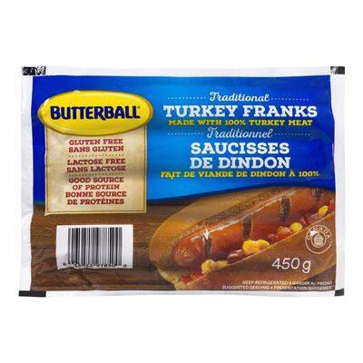 Butterball Turkey Franks Sausages (450 g)