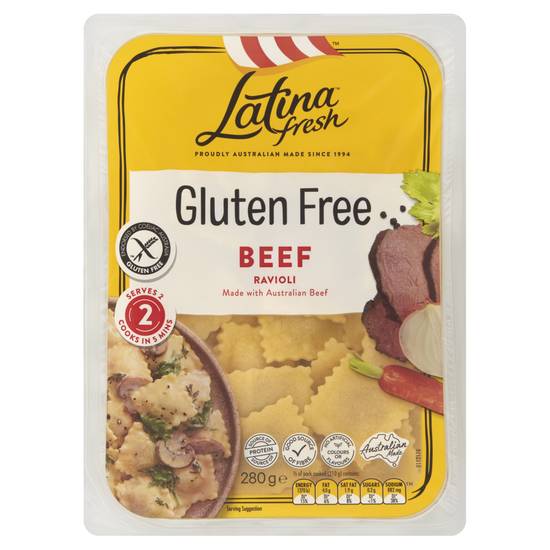 Latina Gluten Free Beef Ravioli 280 Gram