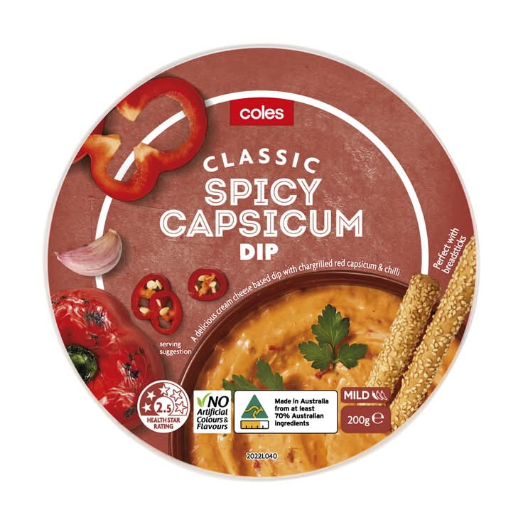 Coles Dairy Spicy Capsicum Dip (200g)