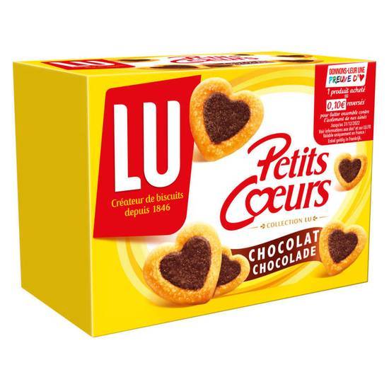 Lu Biscuits - Petits Coeurs - Biscuit chocolat - Gouter enfant 125 g