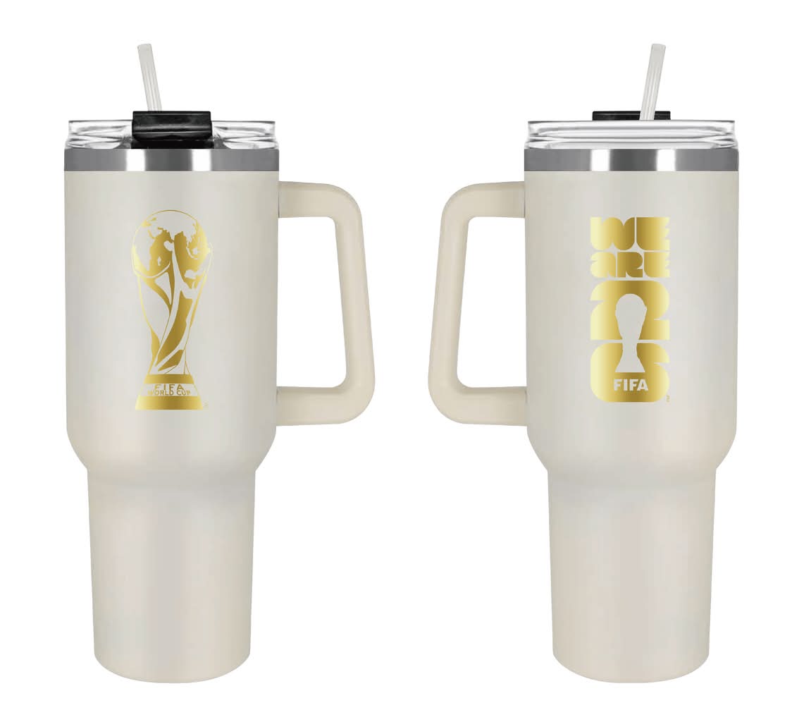 Wagon · Termo con asa y popote edición oficial de la copa mundial de la fifa 2026 32 oz, blanco