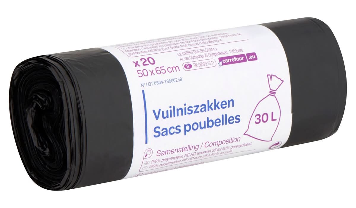 Carrefour Vuilniszakken 30 L 20 Stuks