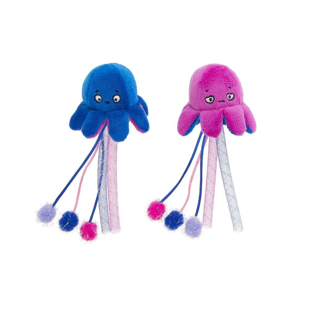 Whisker City Octopus Cat Toy (blue-pink)