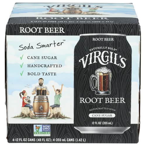 Virgil's Soda Smarter Handcrafted Root Beer (4 x 12 fl oz)