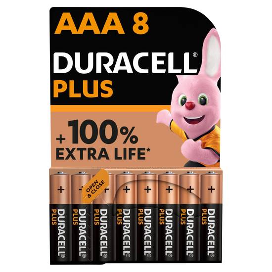 Duracell Plus AAA Alkaline Batteries,  LR03 - Pack of 8