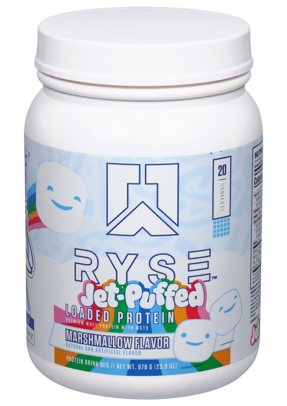 Ryse Jet Puffed Loaded Protein Powder, Marshmallow (23.9 oz)