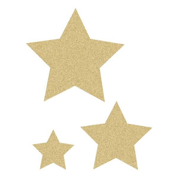 Teacher Created Resources Gold Glitz Stars Accents, Assorted Sizes, Gold (30 ct)