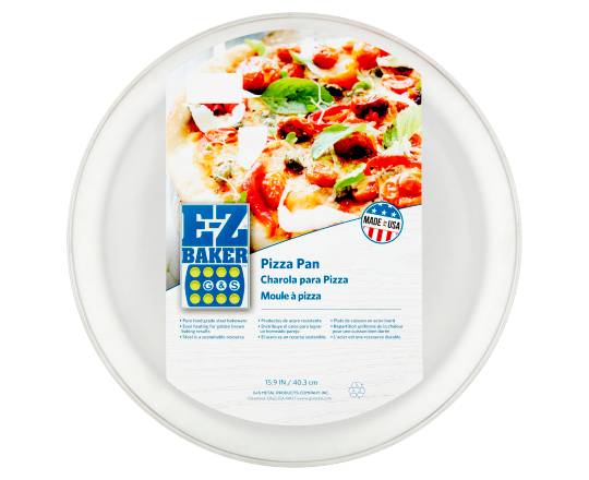 E-Z Baker Pizza Pan, 15.9 in, Silver