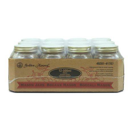 Golden Harvest Regular Mason Glass Jars