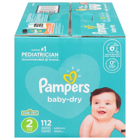Pampers Baby Dry Diapers, Size 2 (112 ct)