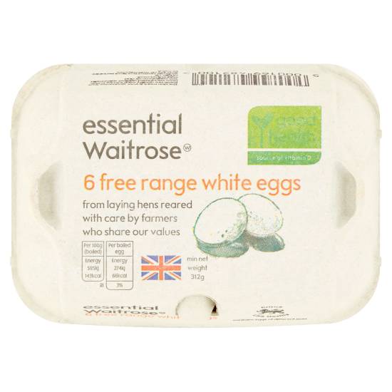 Essential Waitrose Free Range White Eggs (6 ct)
