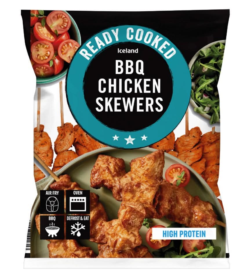 Iceland Ready Cooked Bbq Chicken Skewers (340g)