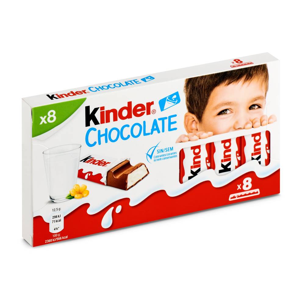 Barritas De Chocolate Con Leche Kinder Caja 100 G