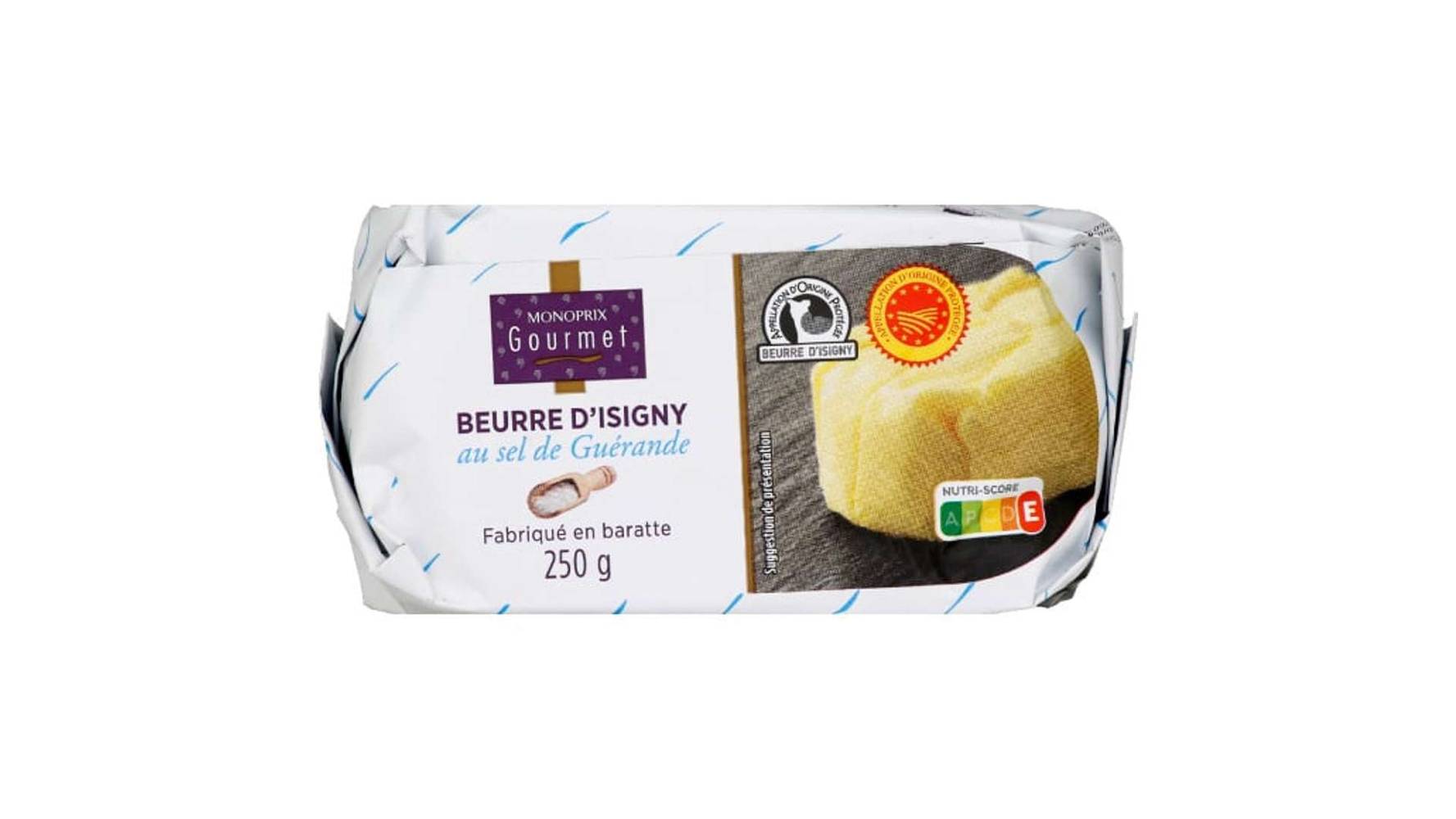 Monoprix Gourmet - Beurre d'isigny au sel de guérande aop (250g)