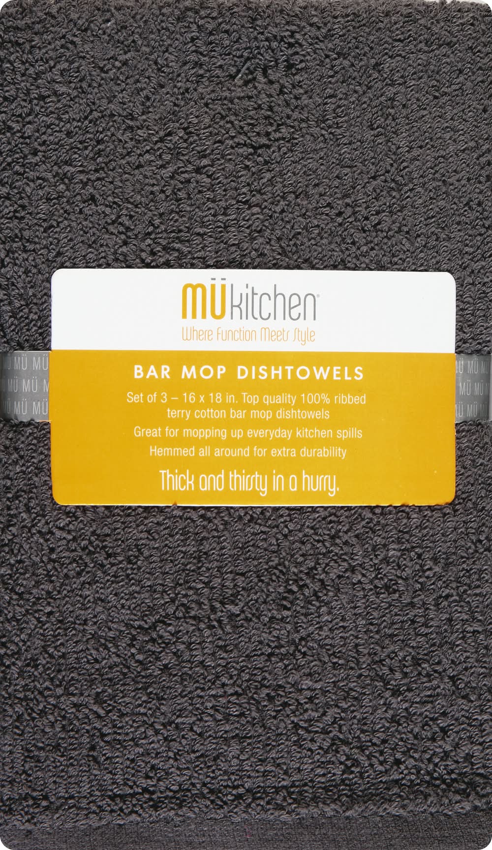 MÜkitchen Bar Mop Slate Dishtowels