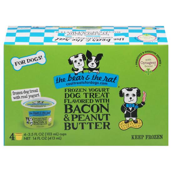 The Bear & the Rat Bacon & Peanut Butter Frozen Yogurt Dog Treat (4 ct)