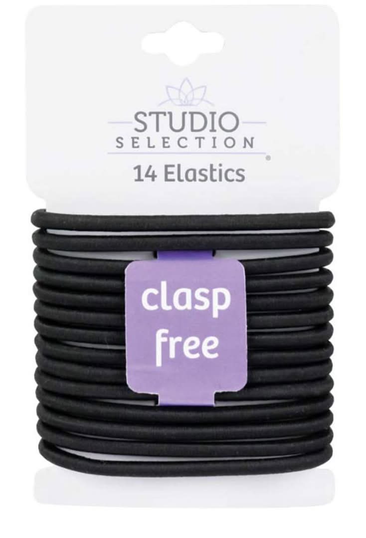 Studio Selection Black Elastics Hair Ties