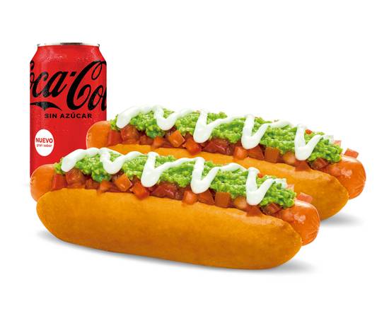 2 Hot Dog Italiano + Bebida en Lata